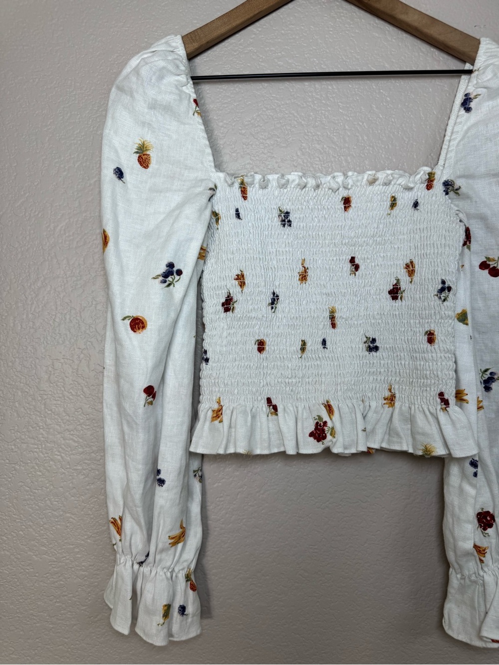 Reformation Tangerine Linen Top in Fruit Loops size Small $148 - Picture 8 of 14